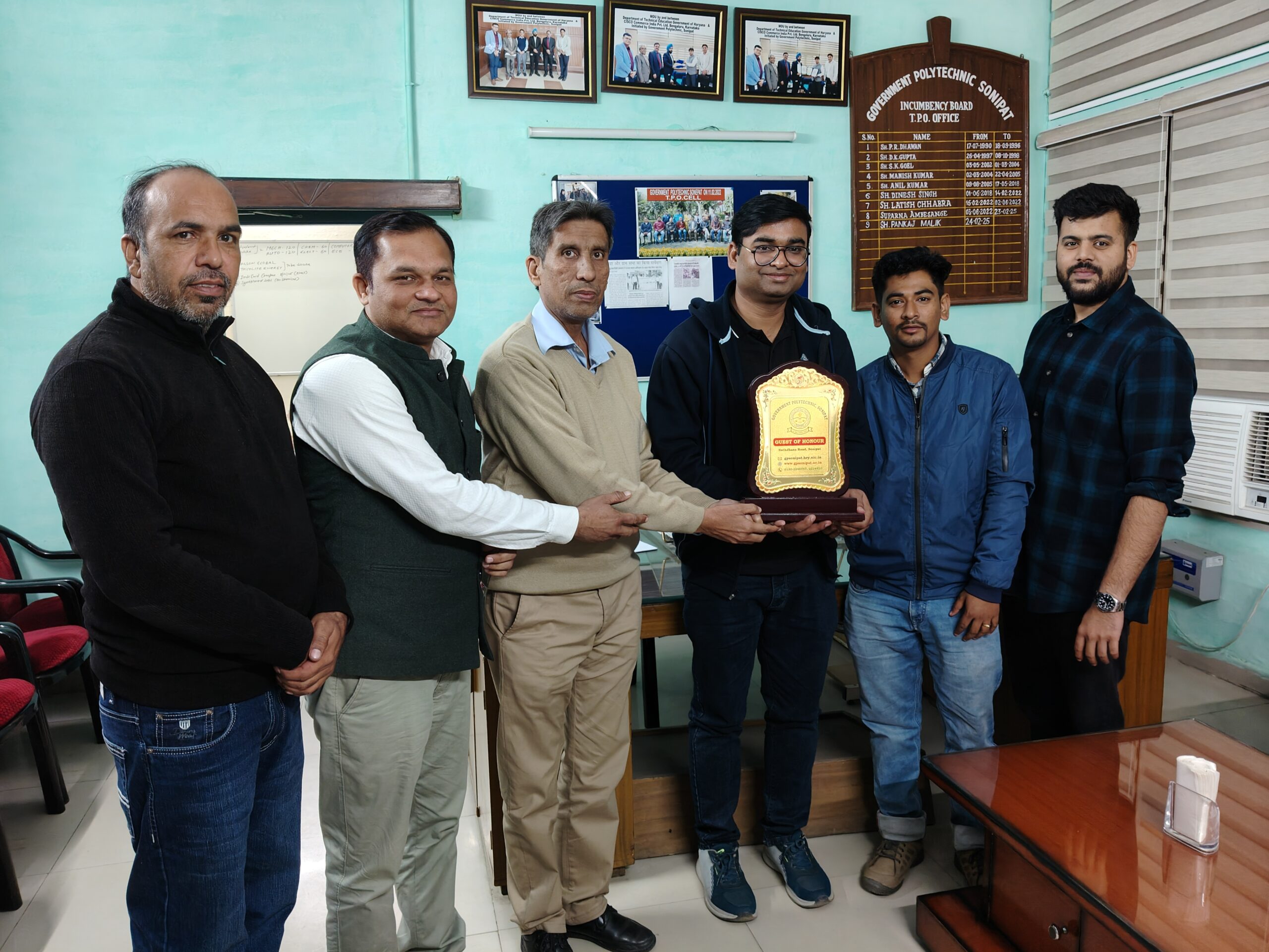 राजकीय बहुतकनीकी सोनीपत के छात्रों का इंडीग्रिड में कैंपस प्लेसमेंट