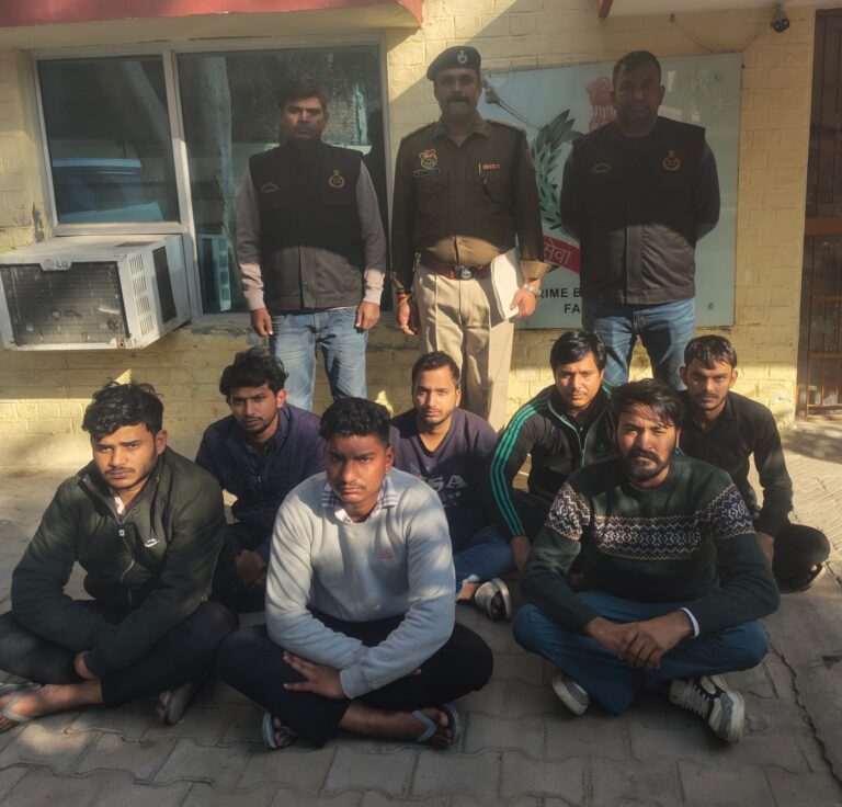 फरीदाबाद क्राइम ब्रांच गिरफ्तार आरोपियों की कार्रवाई