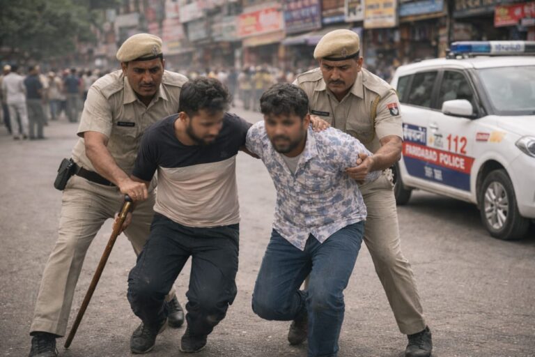 फरीदाबाद हुड़दंग मामले में पुलिस द्वारा आरोपियों की गिरफ्तारी