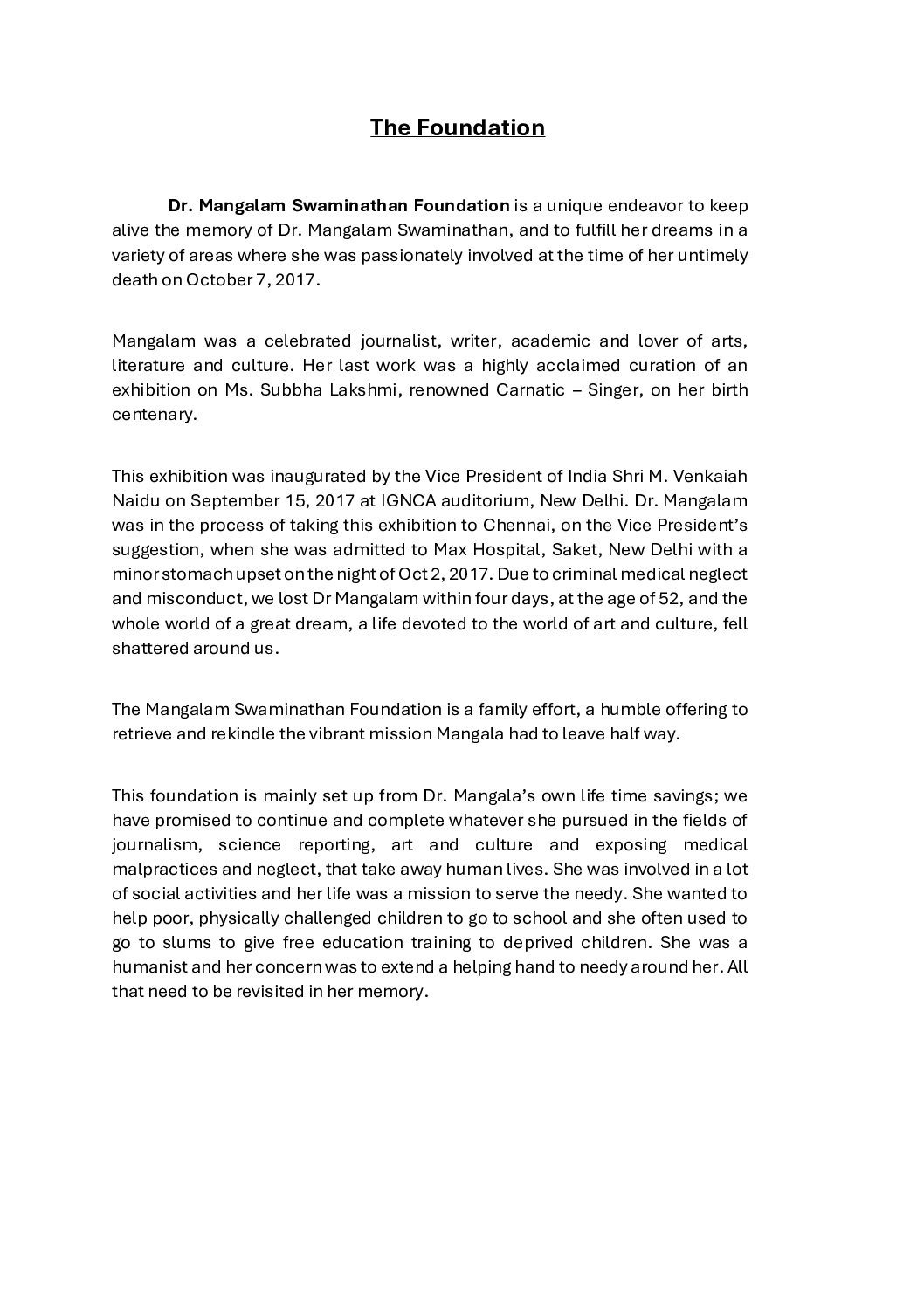 About the foundation