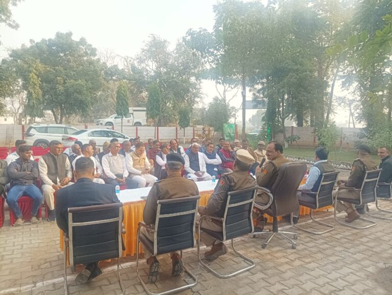 फरीदाबाद में DCP बल्लभगढ़ द्वारा सरपंचों के साथ अपराध रोकथाम बैठक