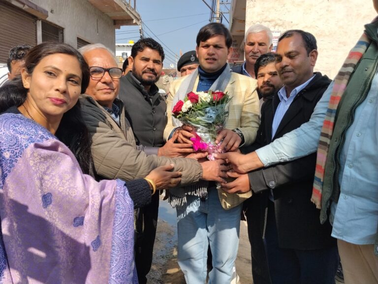 पलवल में 91 लाख की लैंटर रोड का शिलान्यास