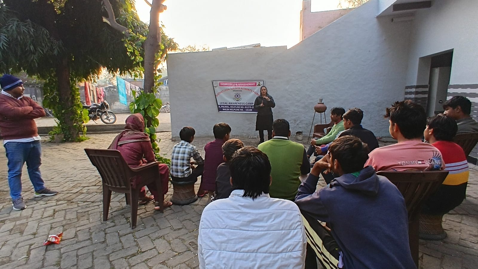 पलवल में बाल विवाह मुक्त भारत अभियान के तहत कानूनी शिविर