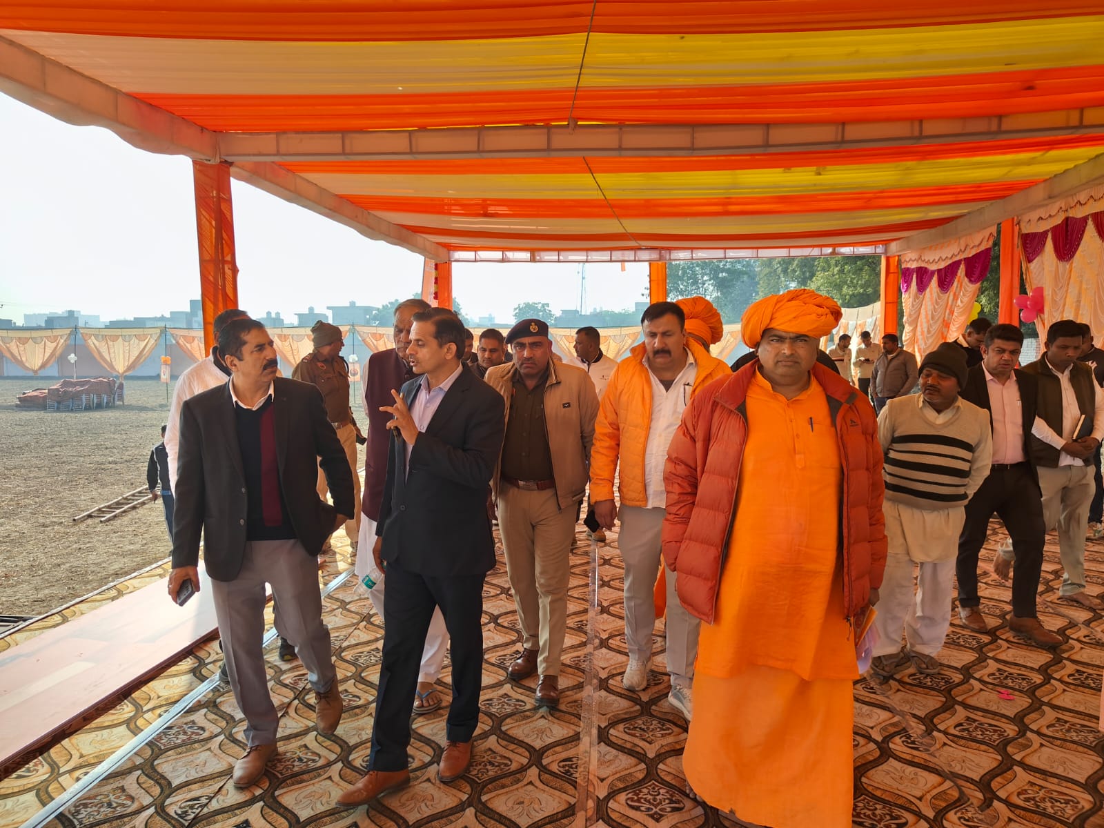 नागे बाबा मंदिर मुरथल में योगी आदित्यनाथ कार्यक्रम की तैयारियां