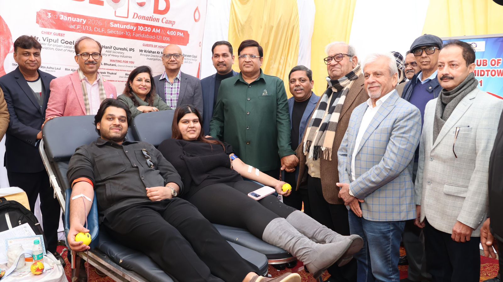 विपुल गोयल रक्तदान शिविर फ़रीदाबाद