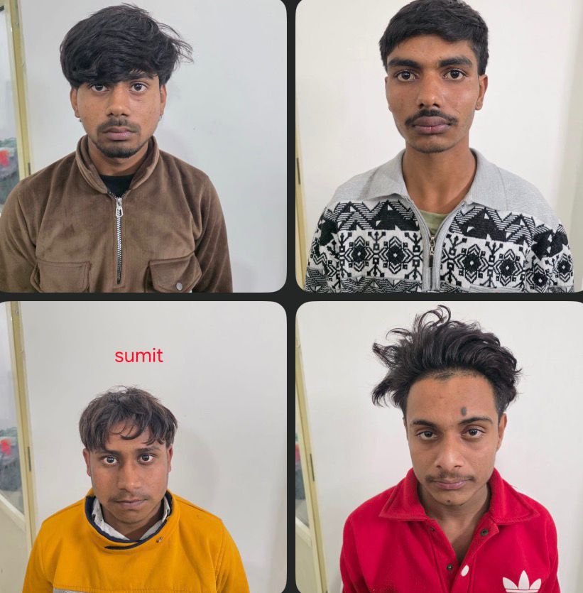 फरीदाबाद पुलिस द्वारा चार आरोपियों की गिरफ्तारी