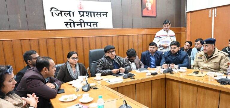 सोनीपत औद्योगिक क्षेत्र में CCTV निगरानी और यमुना नदी संरक्षण बैठक