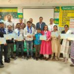 युवा आपदा मित्र प्रशिक्षण सोनीपत के दौरान बचाव अभ्यास करते स्वयंसेवक