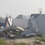 सोनीपत के गांव नाहरी में एसएमडीए द्वारा अवैध कॉलोनियों का ध्वस्तीकरण