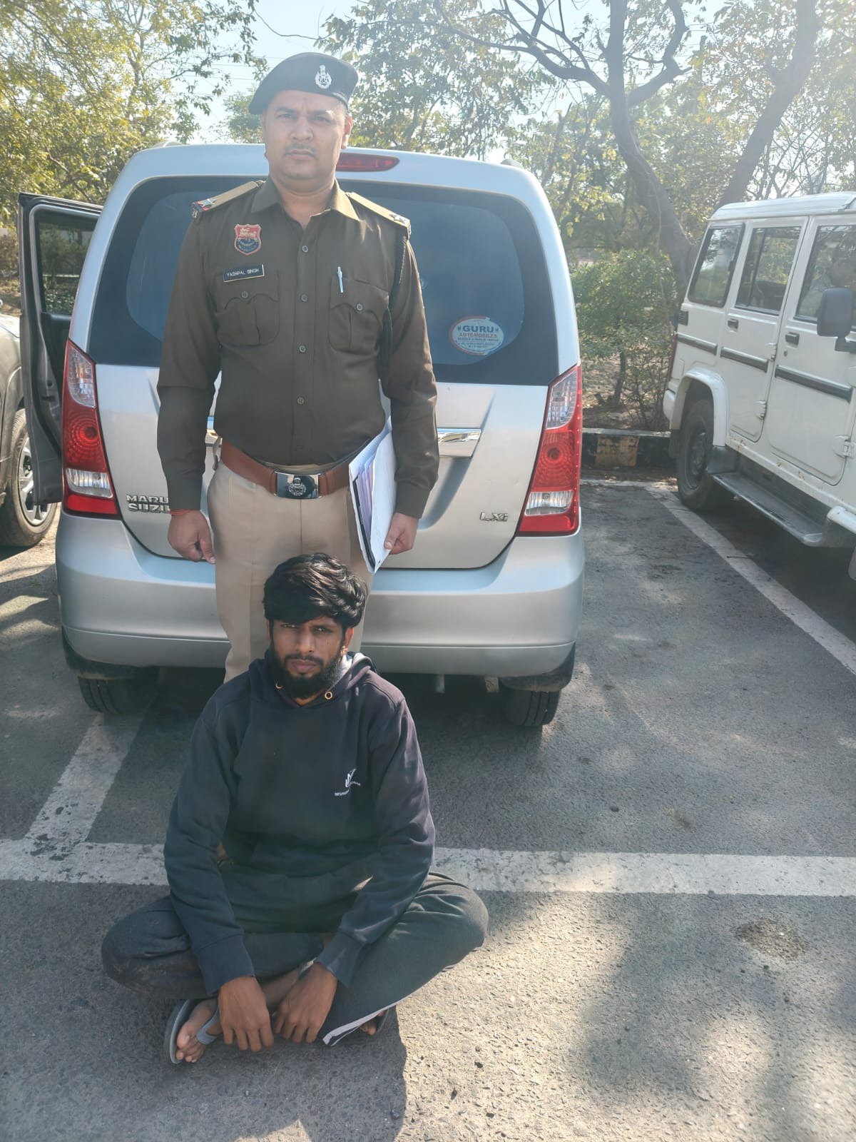 फरीदाबाद साइबर ठगी मामला में गिरफ्तार खाताधारक की पुलिस कार्रवाई