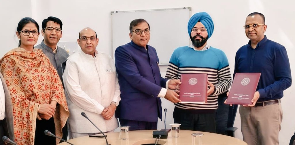 हरियाणा तकनीकी शिक्षा MoU के तहत IIT स्तर सहयोग की घोषणा करते अधिकारी