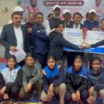 मुख्यमंत्री कप खेल प्रतियोगिता पलवल में विजेता टीम सम्मानित