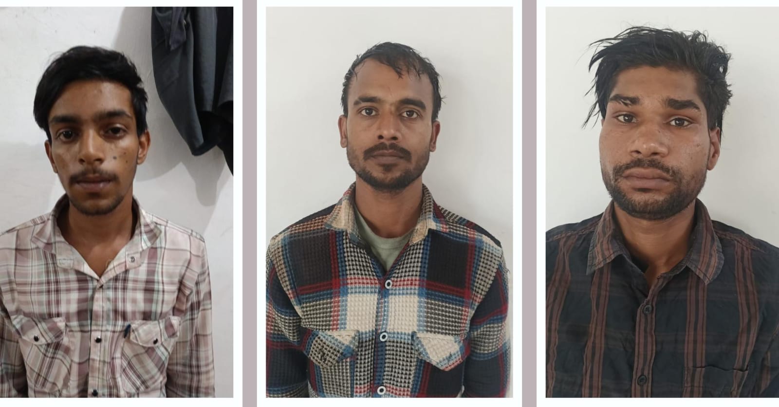 फरीदाबाद पुलिस द्वारा गिरफ्तार किए गए वाहन चोरी के आरोपी